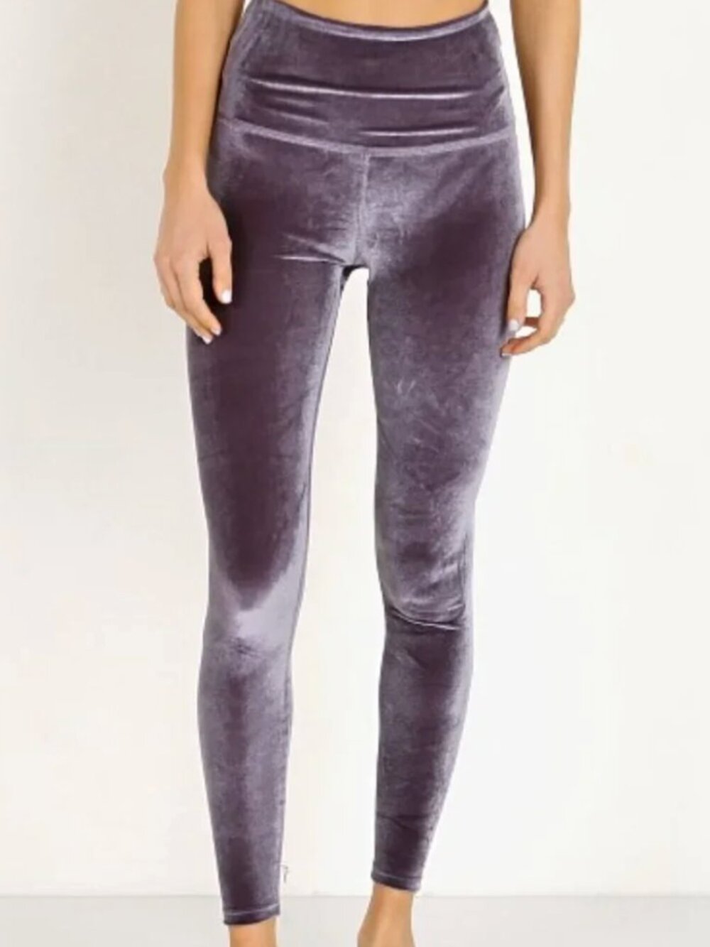 BEYOND YOGA PURPLE/BLUE VELVET LEGGINGS MEDIUM